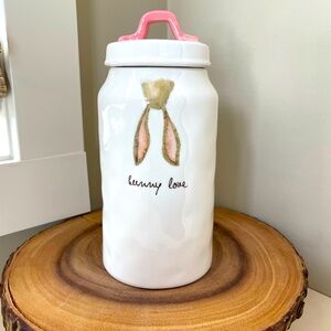 Rae Dunn TALL bunny love CANISTER